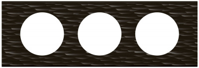 Рамка 3-постовая 2+2+2 мод Legrand/DuPontТ Celiane Corian Черный Рифленый Legrand Celiane 069023