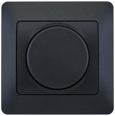 Светорегулятор поворотный 300Вт в сборе Systeme Electric Glossa Антрацит Systeme Electric Glossa GSL000734