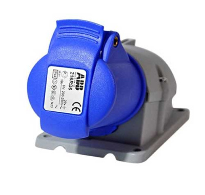 Розетка для монтажа на поверхность 216RS6, 16A, 2P+E, IP44, 6ч ABB ABB  2CMA193098R1000