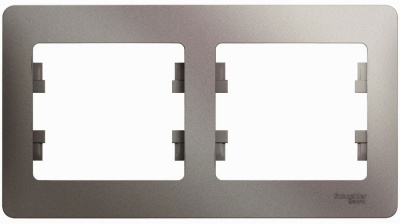 Рамка 2-постовая горизонтальная Systeme Electric Glossa Платина Systeme Electric Glossa GSL001202