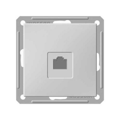 Розетка компьютерная 1-ая RJ45 кат.5e Wessen 59 Матовый хром Wessen Wessen 59 RSI-152K5E-5-86