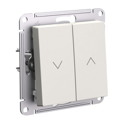 SE AtlasDesign Выключатель 2-клавишный для жалюзи Бежевый 2х сх.4 10А мех Systeme Electric AtlasDesign ATN000219