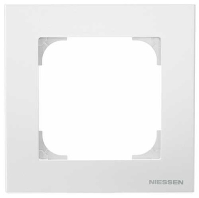 Рамка 1-постовая базовая ABB NIE Sky Альпийский белый 8571.1 BL ABB Sky 2CLA857110A1101