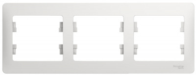 Рамка 3-постовая горизонтальная Systeme Electric Glossa Белый Systeme Electric Glossa GSL000103