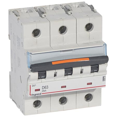 Автоматический выключатель 3P 63A D 25kA Legrand DX3 Legrand DX3 409839
