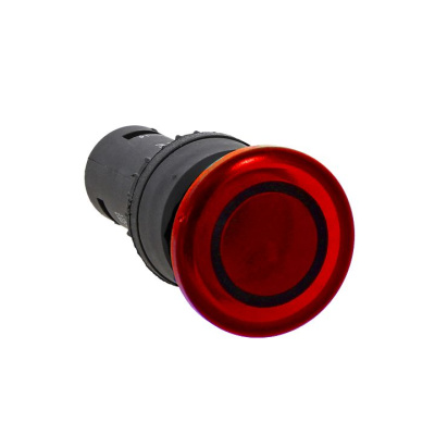 Кнопка красная с подсветкой NO+NC 24В грибок EKF PROxima SW2C-MD EKF  sw2c-md-rr-24