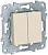 Переключатель 2-клавишный 2 х сх.6 10 AX 250В Schneider Electric Unica New Бежевый
