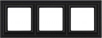 Черный матовый Рамка 3-постовая Jung Eco Profi DECO Jung Eco Profi DECO EPD483SWM