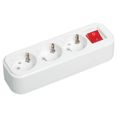 Розетка переносная разборная с выкл. К03В 3 места IEK CLASSIC  IEK CLASSIC  KYP11-16-03-00-ZK