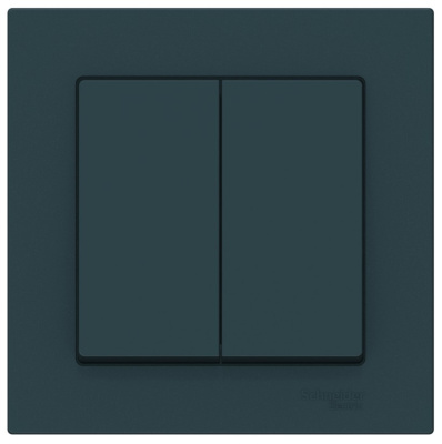 Выключатель 2-клавишный сх.6 10AX в сборе Schneider Electric AtlasDesign Изумруд Systeme Electric AtlasDesign ATN000852