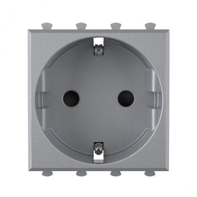 Розетка модульная, 2P+E, с з/ш, "Avanti", "Закаленная сталь", 2 модуля DKC DKC Avanti 4404002DKC