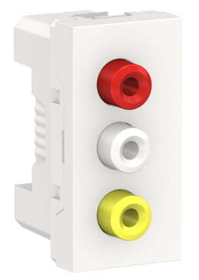 Розетка 3 RCA 2 модуля Schneider Electric Unica New Modular Белый Schneider Electric Unica New Modular NU343118