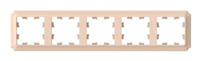 SE AtlasDesign ANTIQUE Рамка 5-постовая Песочный Systeme Electric AtlasDesign ATN101205