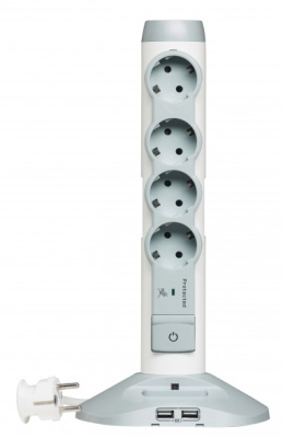 Стойка 2 розетки USB + MicroUSB + 4 розетки с заземлением Legrand Legrand  694614