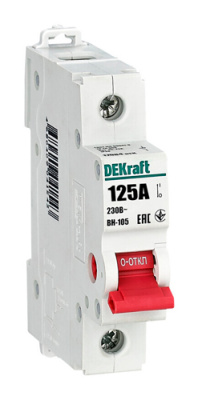 Выключатель-разъединитель 1Р 125А DEKraft ВН105-1P-125A DEKraft ВН-105 17084DEK