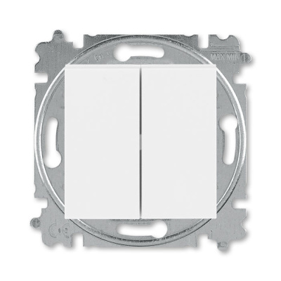 Выключатель двухклавишный белый / белый ABB Levit ABB Levit 2CHH590545A6003
