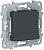 Розетка с заземлением со шторками с крышкой 16 A 250 В IP40 Schneider Electric Unica New Антрацит