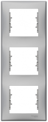 Рамка 3-постовая вертикальная Schneider Electric Sedna Алюминий Schneider Electric Sedna SDN5801360