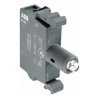 Патрон MLBL-06R со встроенным светодиодом красный 220В DC ABB  ABB  1SFA611621R1061