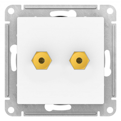 Аудиорозетка двухместная Schneider Electric AtlasDesign Белый Systeme Electric AtlasDesign ATN000187