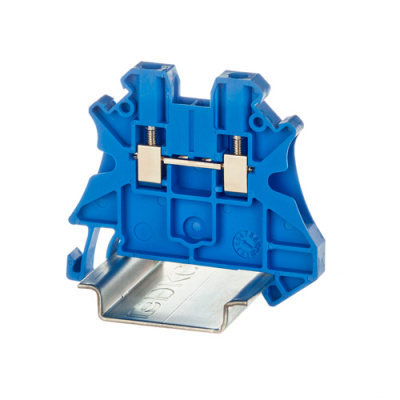 Клемма проходная, винтовой зажим, 2 точки подключения, 2.5 кв.мм, синяя DKC DKC  TUR-2.5-BU