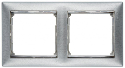 Рамка 2-постовая горизонтальная Legrand Valena Алюминий матовый Legrand Valena 770332