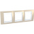 Рамка 3-постовая горизонтальная Schneider Electric Unica Хамелеон Песчаный/Белый Schneider Electric Unica Хамелеон MGU6.006.867