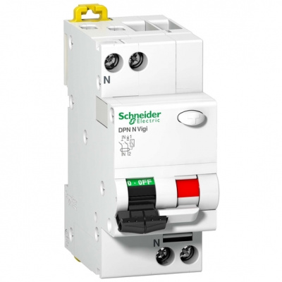 Дифференциальный автомат 1P+N 6A (C) 6kA тип AC 30mA Schneider Electric Acti 9 DPN N Vigi Schneider Electric Acti9 A9N19661