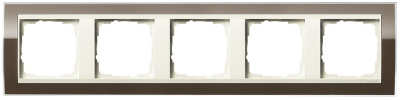 Рамка 5-постовая Gira Event Clear Коричневый/Кремовый глянец Gira Event Clear 0215761Gira