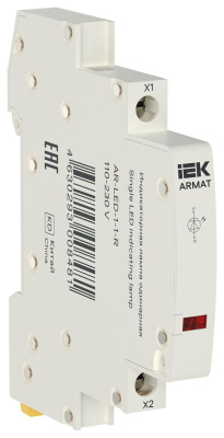 ARMAT Лампа инд. одинарная LED 110-230В AC кр. IEK IEK ARMAT AR-LED-1-1-R