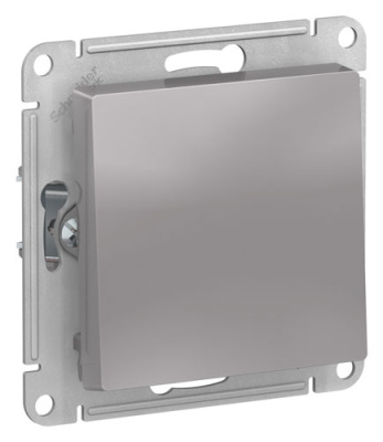 SE AtlasDesign Выключатель 1-клавишный 2-полюсный Алюминий 10А мех Systeme Electric AtlasDesign ATN000321
