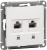Розетка компьютерная 2-ая RJ45 кат.5e Wessen 59 Белый Wessen Wessen 59 RSI-251KK5E-1-86