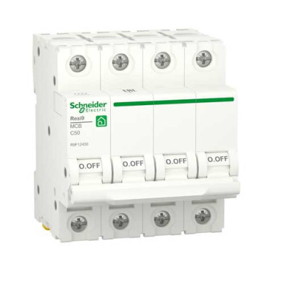 Автоматический выключатель 4P 50А (C) 6kA Schneider Electric Resi9 R9F12450