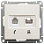 Розетка телефонная RJ11 + компьютерная RJ45 кат.5е Wessen 59 Слоновая кость