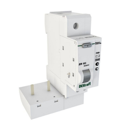Дифференциальный модуль 2P 32A (D) 6kA тип AC 30mA DEKraft ДМ-103 DEKraft ДМ-103 16134DEK