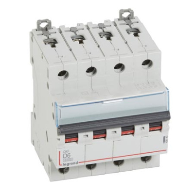 Автоматический выключатель 4P 6A D 6kA Legrand DX3 Legrand DX3 408143