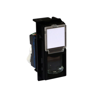 Черный Розетка компьютерная RJ45 cat6 UTP 1 мод Bticino LivingNow Bticino Living now KG4279C6