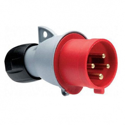 Вилка кабельная 16A 3P+E 380-415V IP44 красный ABB 316-P6  ABB Easy&Safe 2CMA193506R1000