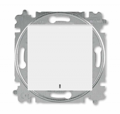 Выключатель одноклавишный с подсветкой белый / ледяной ABB Levit ABB Levit 2CHH590146A6001