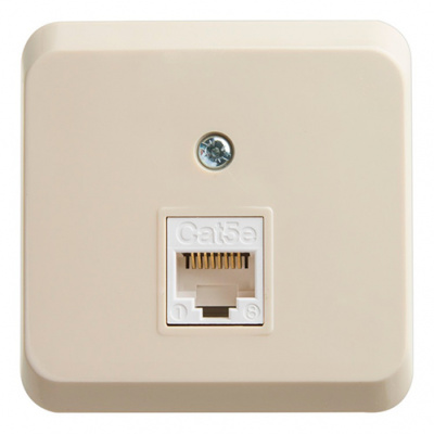 Этюд о/у компьютерная Розетка RJ45 кат.5е, кремовый, россия SE Systeme Electric Этюд KOMA-001K