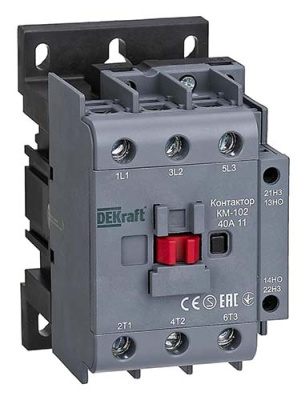 Контактор 40А 110В АС3 АС4 1НО+1НЗ КМ-102 DEKraft DEKraft  22320DEK