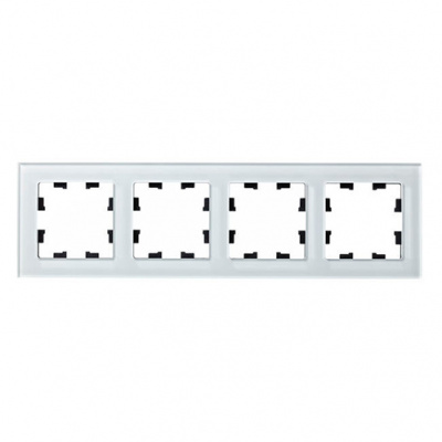 Рамка 4-постовая стекло Schneider Electric AtlasDesign Nature Белый Systeme Electric AtlasDesign Nature ATN320104