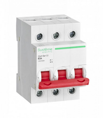 Рубильник 3P 63А 400В SE City9 Set Systeme Electric City9 Set C9S16363