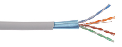 Кабель связи витая пара F/UTP, кат.5E 4x2х24AWG solid, PVC, 305м, серый ITK ITK  LC1-C5E04-311уп