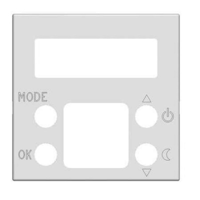 Накладка электронного термостата 8140.5 2 мод ABB NIE Zenit Белый N2240.5 BL ABB Zenit 2CLA224050N1101