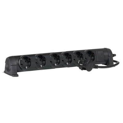 Legrand Многорозеточный блок ''Комфорт'' 6 x 2К+З - с кабелем длиной 1,5 м черный Legrand  694609
