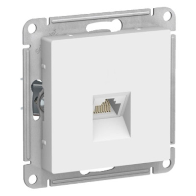 Розетка двойная компьютерная RJ45+RJ45, кат.6А механизм Schneider Electric AtlasDesign Белый Systeme Electric AtlasDesign ATN000188