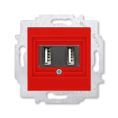 USB зарядка двойная красный ABB Levit ABB Levit 2CHH290040A6065