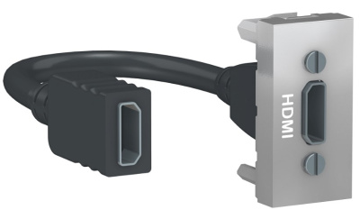 Розетка HDMI 1 модуль Schneider Electric Unica New Modular Алюминий Schneider Electric Unica New Modular NU343030