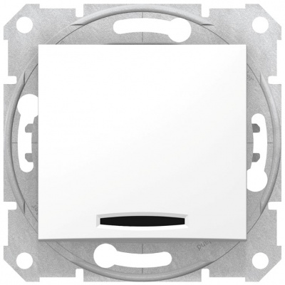 Выключатель 1-клавишный с подсветкой 10A Schneider Electric Sedna Белый Schneider Electric Sedna SDN1400121